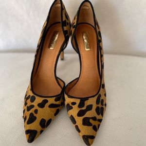 Halogen Cheetah Mohair Heels